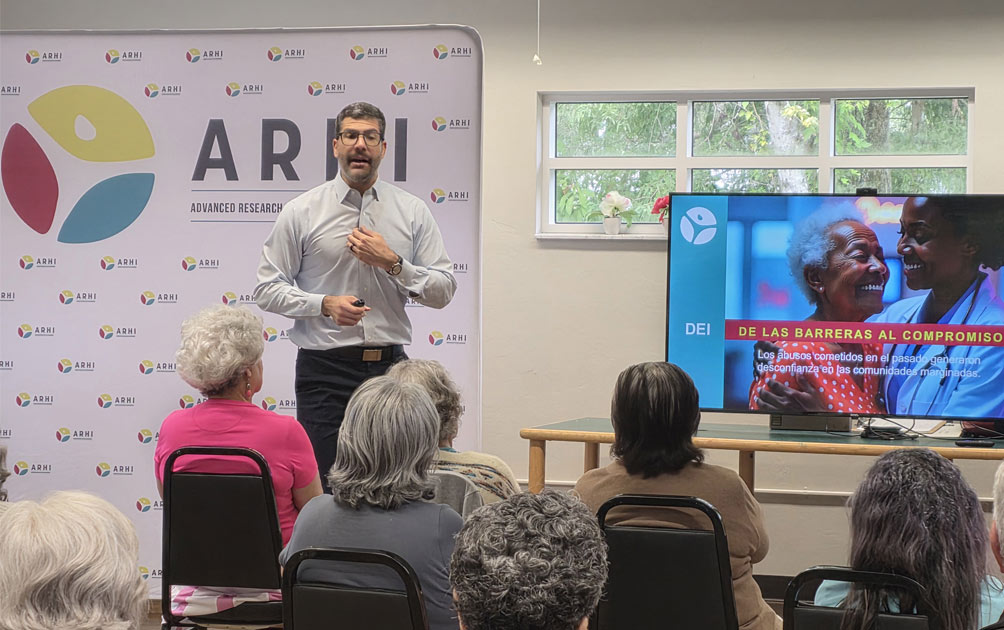 Dr. Perez Highlights the Importance of Diversity in Clinical Trials at Collier Senior Center | Advanced Research for Health Improvement (ARHI)